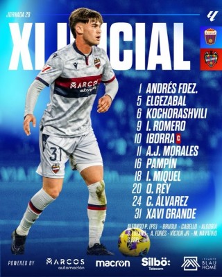 Este es el once del Levante UD ante el CD Eldense