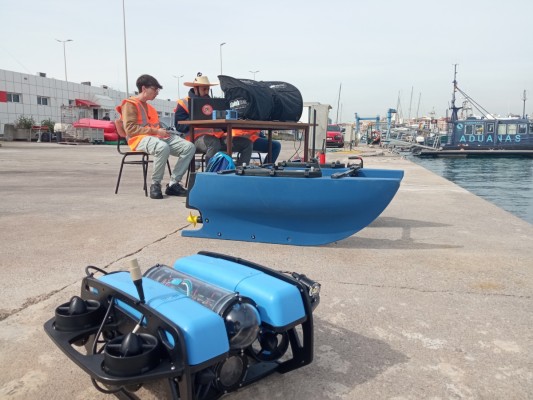 PortCastelló supervisa con robots submarinos las estructuras para renaturalización del área portuaria