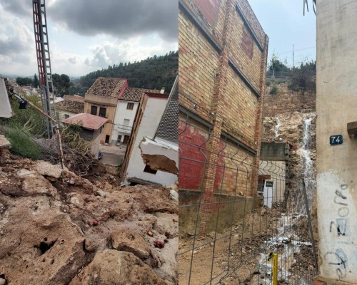 La reparación de una calle de Buñol, pendiente cuatro meses después de la Dana