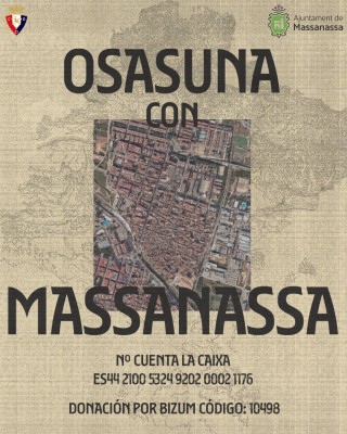 Osasuna se vuelca con Massanassa: más de 200.000 euros para el pueblo de Vicente Moreno