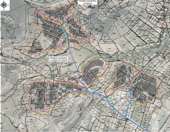 Ubicación de la central fotovoltaica de Llanera de Ranes.