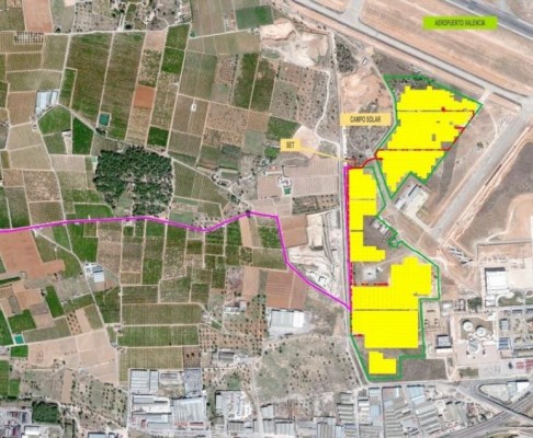 Unas 35 hectáreas y 25 MW: luz verde ambiental a la planta solar del aeropuerto de València
