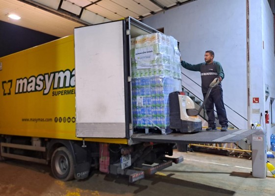 Masymas Supermercados envía cuatro camiones de provisiones a la zona afectada por la Dana en Valencia