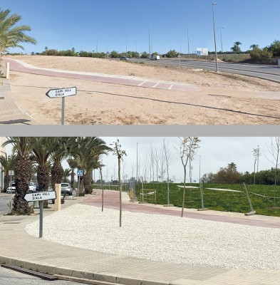 El proyecto Elx Natura convierte el entorno de la Ronda Sur en una zona verde 