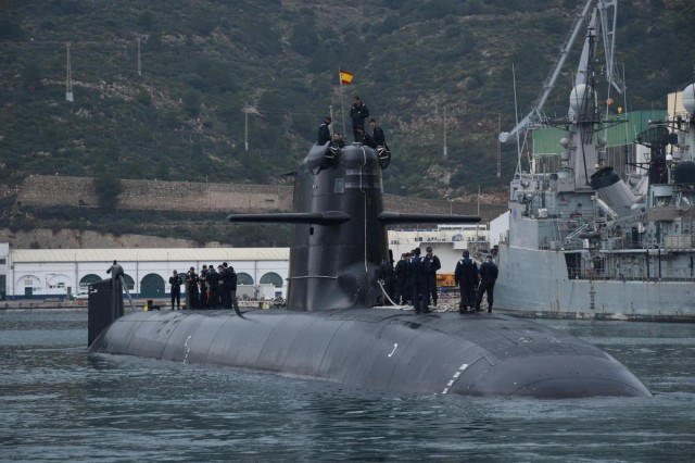 El submarino 'Isaac Peral' emprende este sábado su primer crucero nacional desde el Arsenal de Cartagena