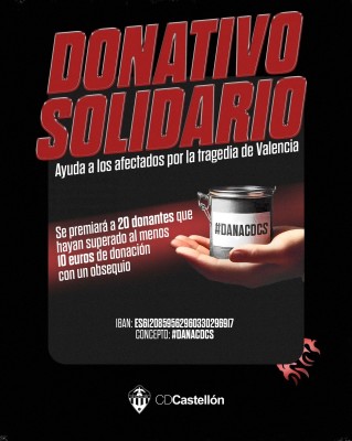 Castellón y el CD Castellón se solidarizan con los afectados por la DANA en Valencia