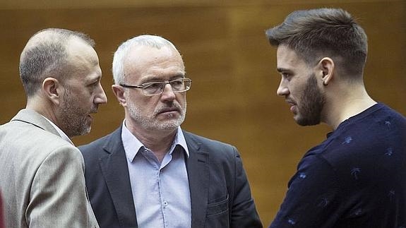 Alexis Marí, Antonio Montiel y Fran Ferri, síndics de C's, podemos y Compromís, respectivamente - 