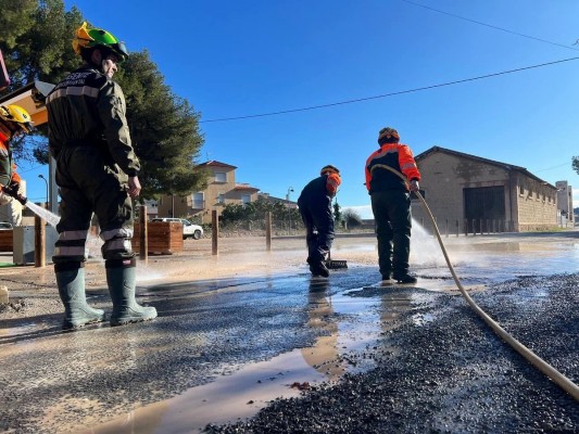 Cortadas tras las lluvias cuatro carreteras secundarias en Torre Pacheco y Lorca