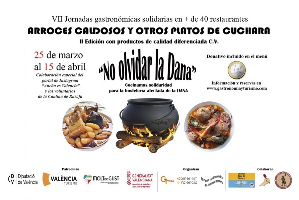 Más de 40 restaurantes valencianos servirán platos de cuchara para ayudar a la hostelería afectada por la Dana