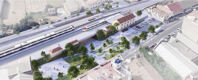 De espacios al aire libre a zonas verdes: así es la integración urbana de la estación de Vila-real
