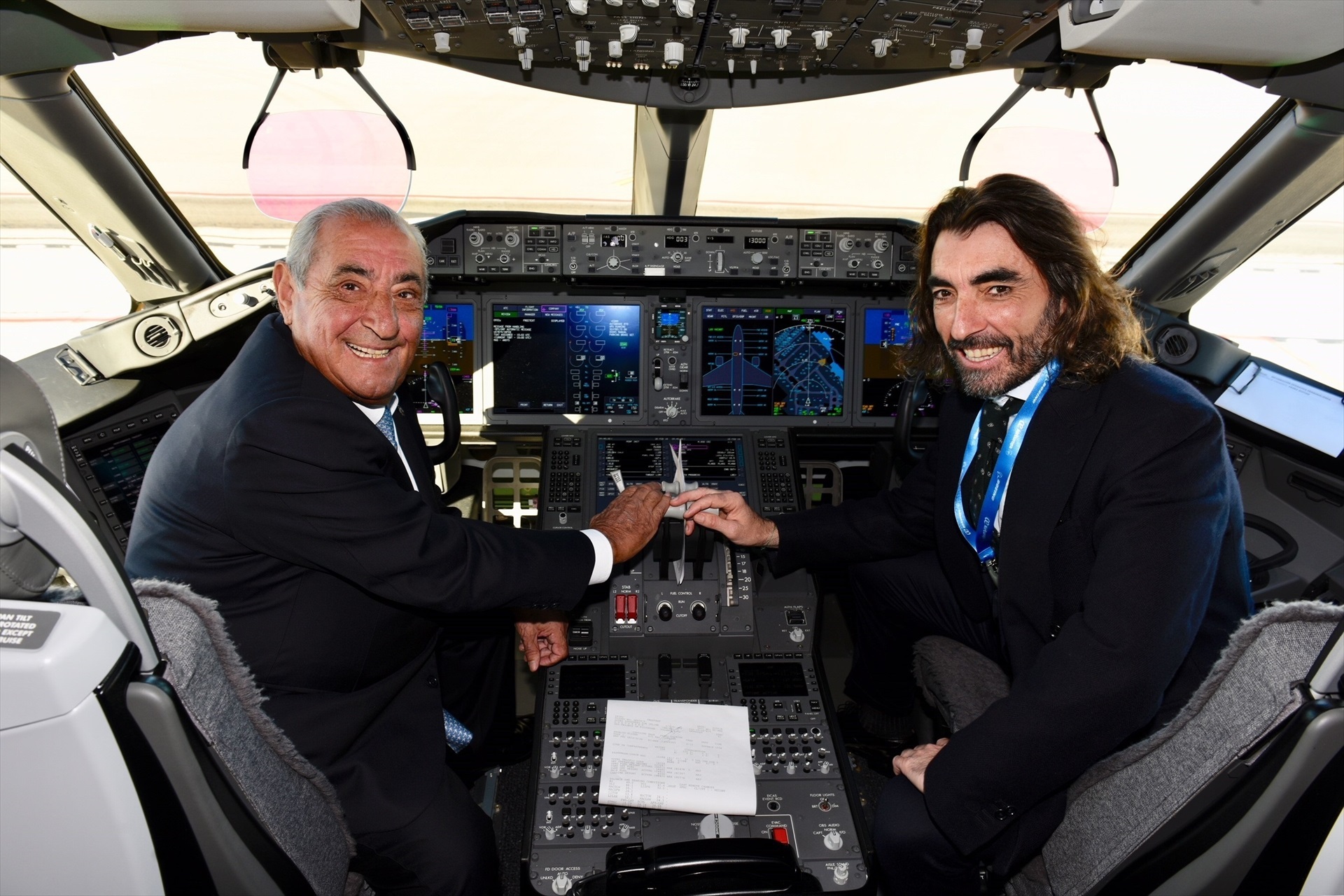 Juan José Hidalgo, presidente De Globalia junto al exceo, Javier Hidalgo. Foto: EUROPA PRESS - 