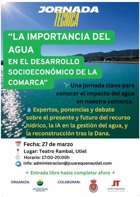 El Gobierno central, el autonómico y la CHJ hablarán de la reconstrucción tras la Dana este jueves en Utiel en una jornada técnica organizada por la JCUMASRU