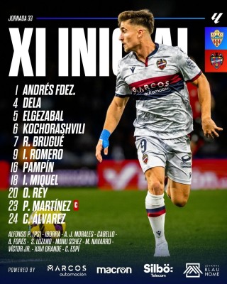Este es el once del Levante UD para enfrentarse al Almería