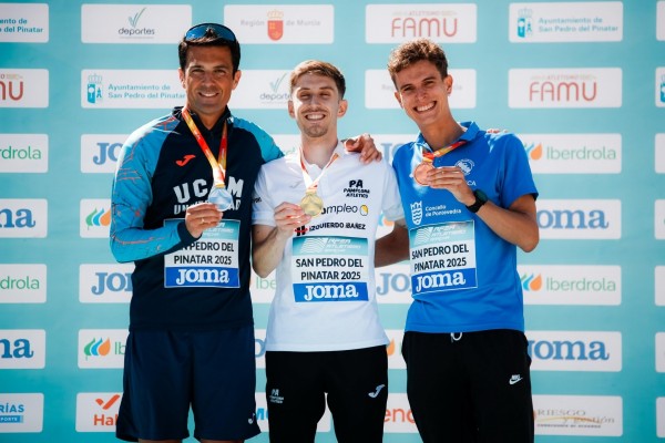 El madrileño Álvaro López y la gallega Antía Chamosa son campeones de España de 20 kilómetros marcha en San Pedro
