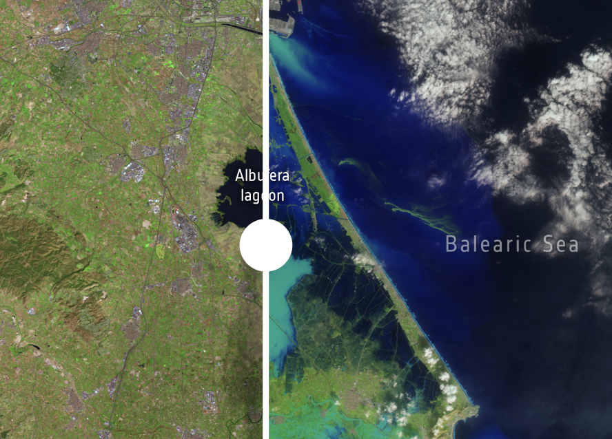El antes y el después de la Dana de Valencia visto por la Agencia Espacial Europea