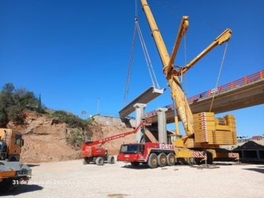 La Generalitat avanza en la reconstrucción del puente de la CV-36 derribado por la Dana