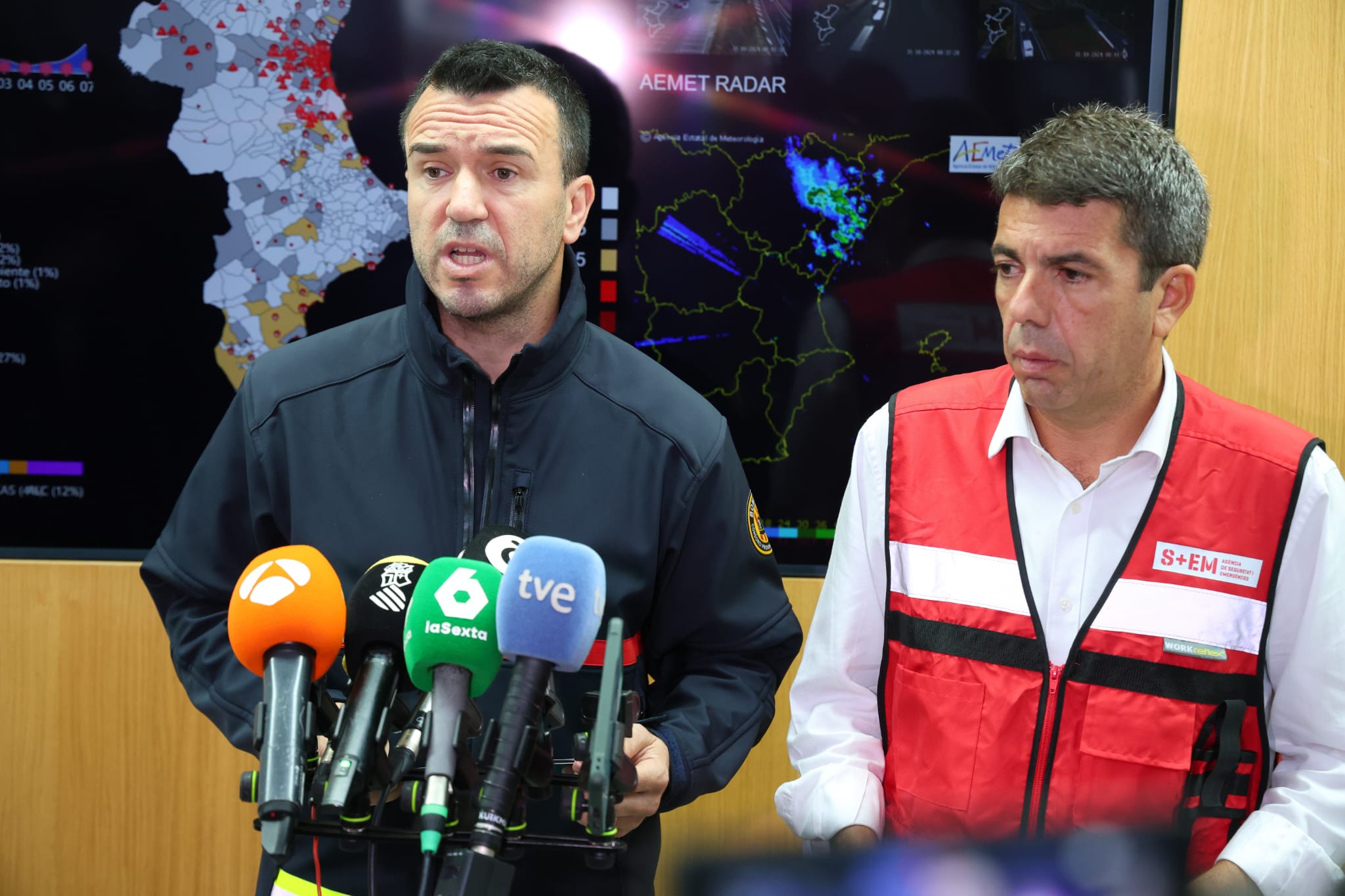 Vicent Mompó y Carlos Mazón comparecen en una rueda de prensa conjunta. Foto: DIPUTACIÓN DE VALENCIA - 