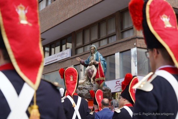 La Salve corona el Centenario de La Piedad en Cartagena tras un multitudinario traslado