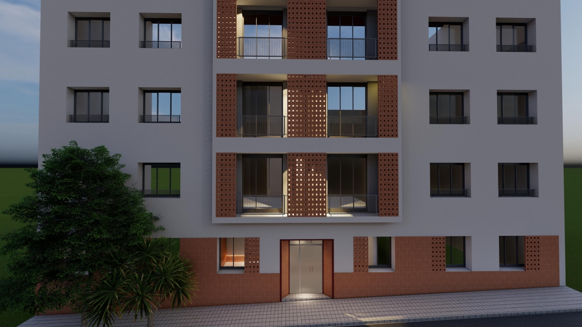 El edificio de viviendas para jóvenes de San Gabriel, en Alicante, tras su reforma. - 