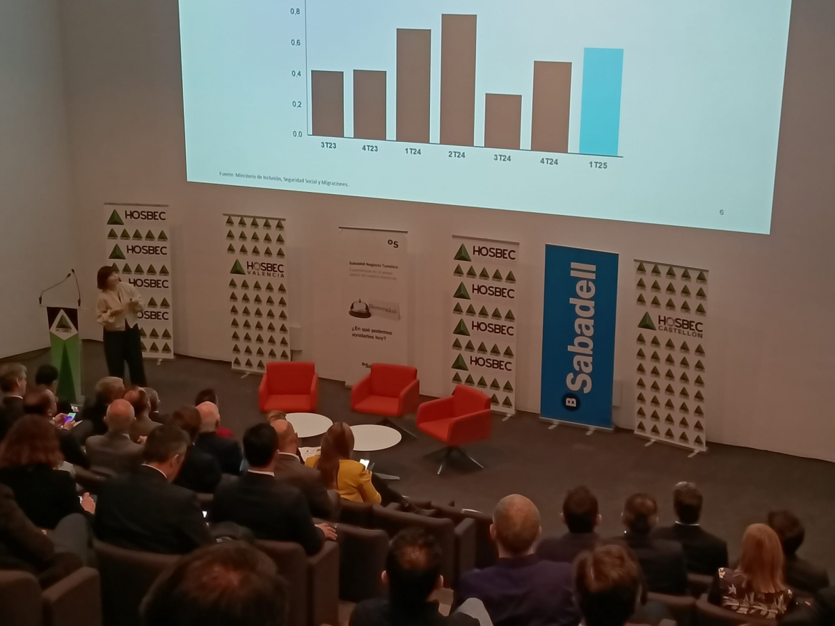 Mar Soriano en la primera edición del Investor Day con Hosbec y Banco Sabadell.