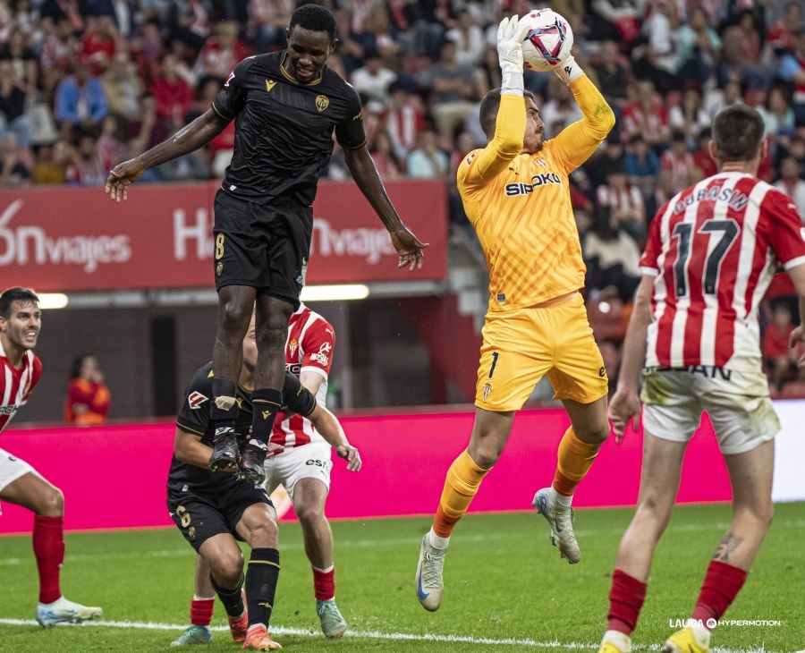 Imagen del duelo entre Sporting y Castellón de la primera vuelta.