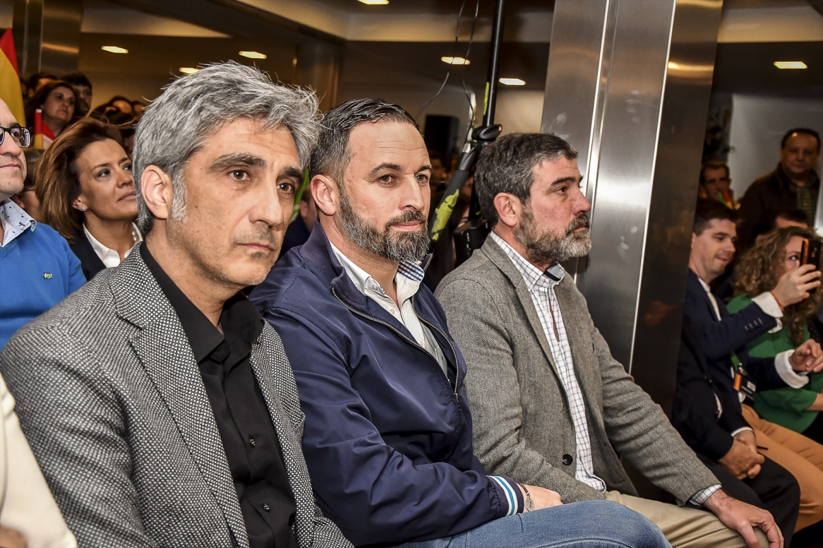 Iván Vélez y Santiago Abascal durante un acto en Cuenca en 2019