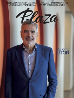 Adolfo Utor, portada de abril de la revista Plaza