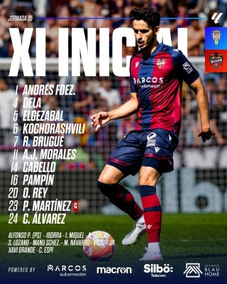 Este es el once del Levante UD para enfrentarse al Córdoba CF