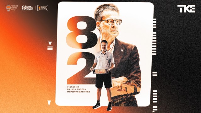 Pedro Martínez, entrenador con más victorias en Liga Endesa con Valencia Basket 