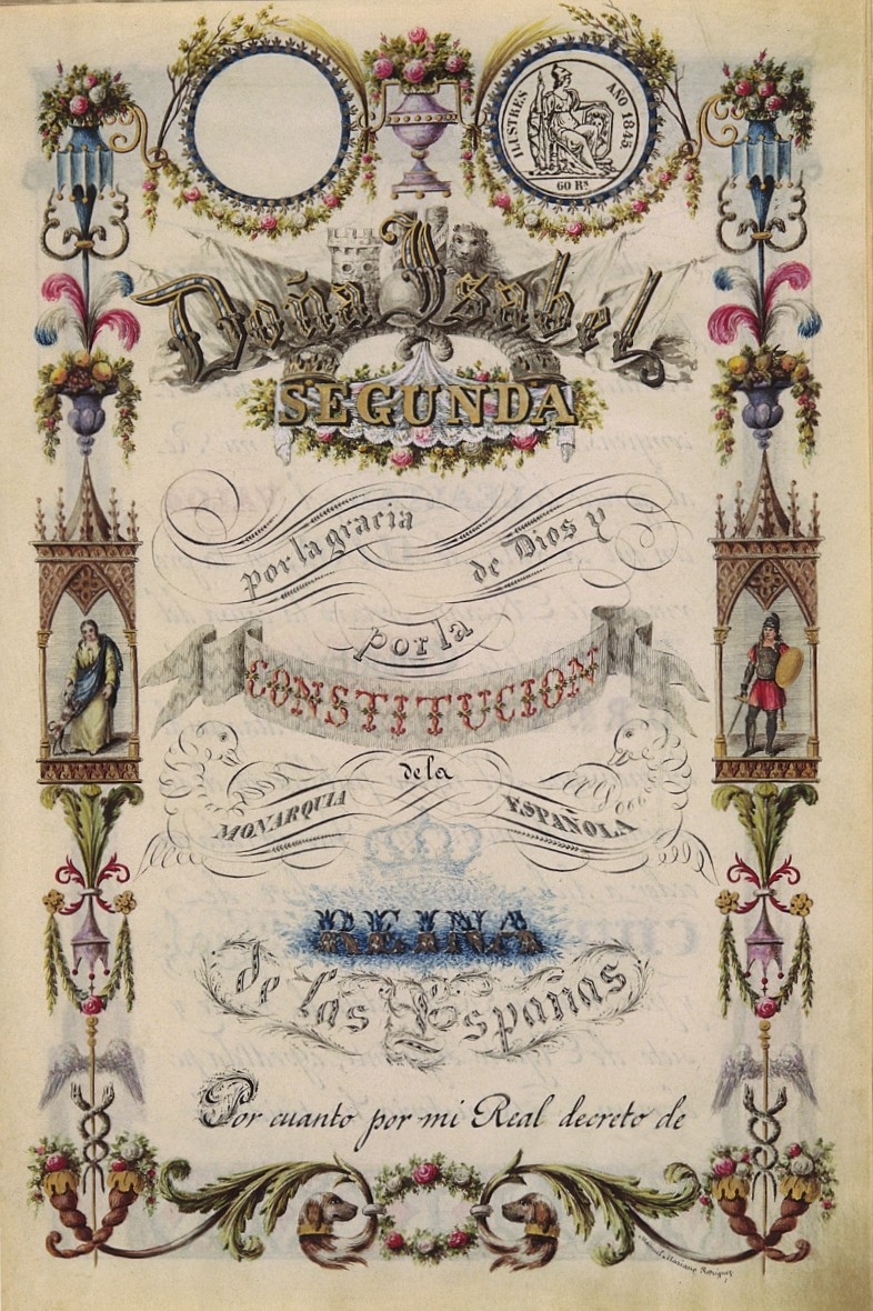 Real Cédula de Isabell II. - Foto: Archivo Municipal Real Cédula de Isabell II.