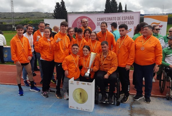 El equipo de la Comunidad Valenciana de FESA dedica a los afectados de la DANA el campeonato de España de atletismo adaptado