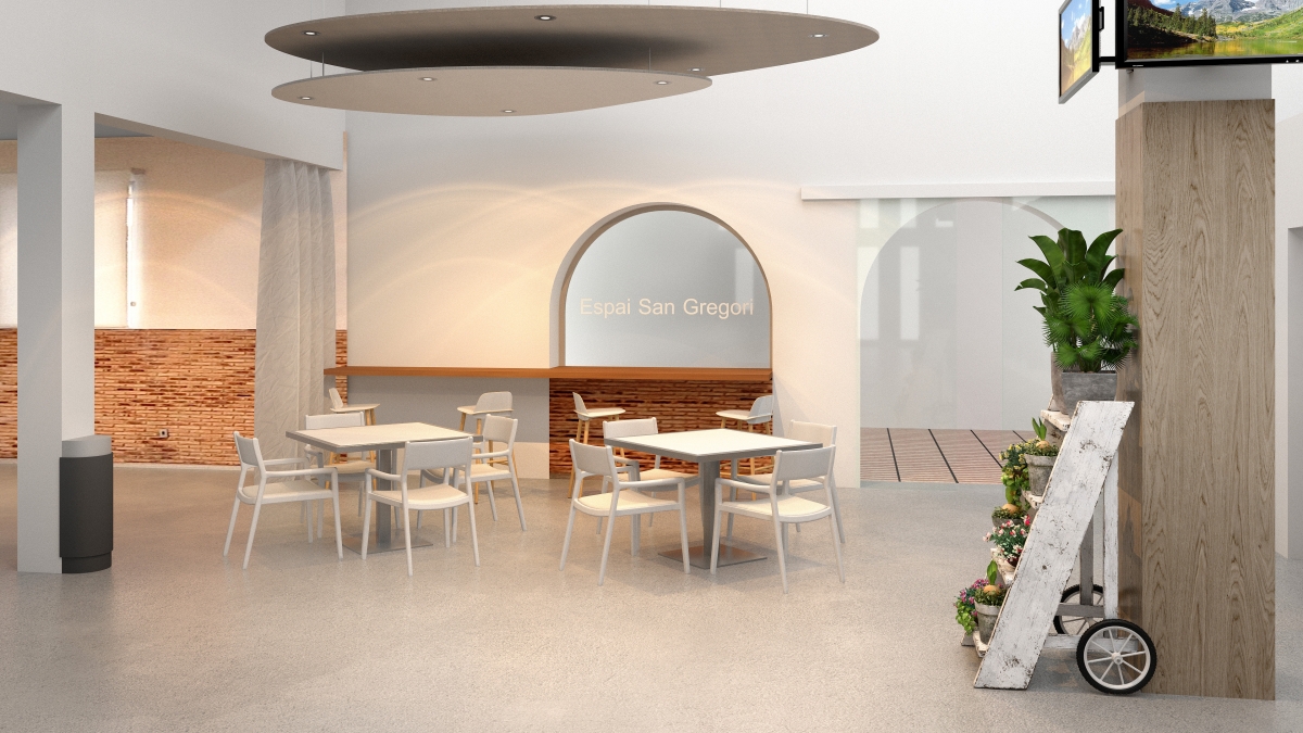 interior del mercado de Sant Gregori