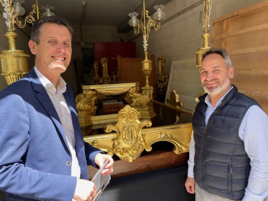 La Diputación restaura y ensalza las andas procesionales de San Vicente Ferrer en la Vall d'Uixó