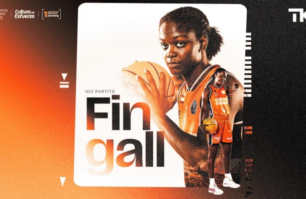 Nadia Fingall llega a 100 partidos con el Valencia Basket