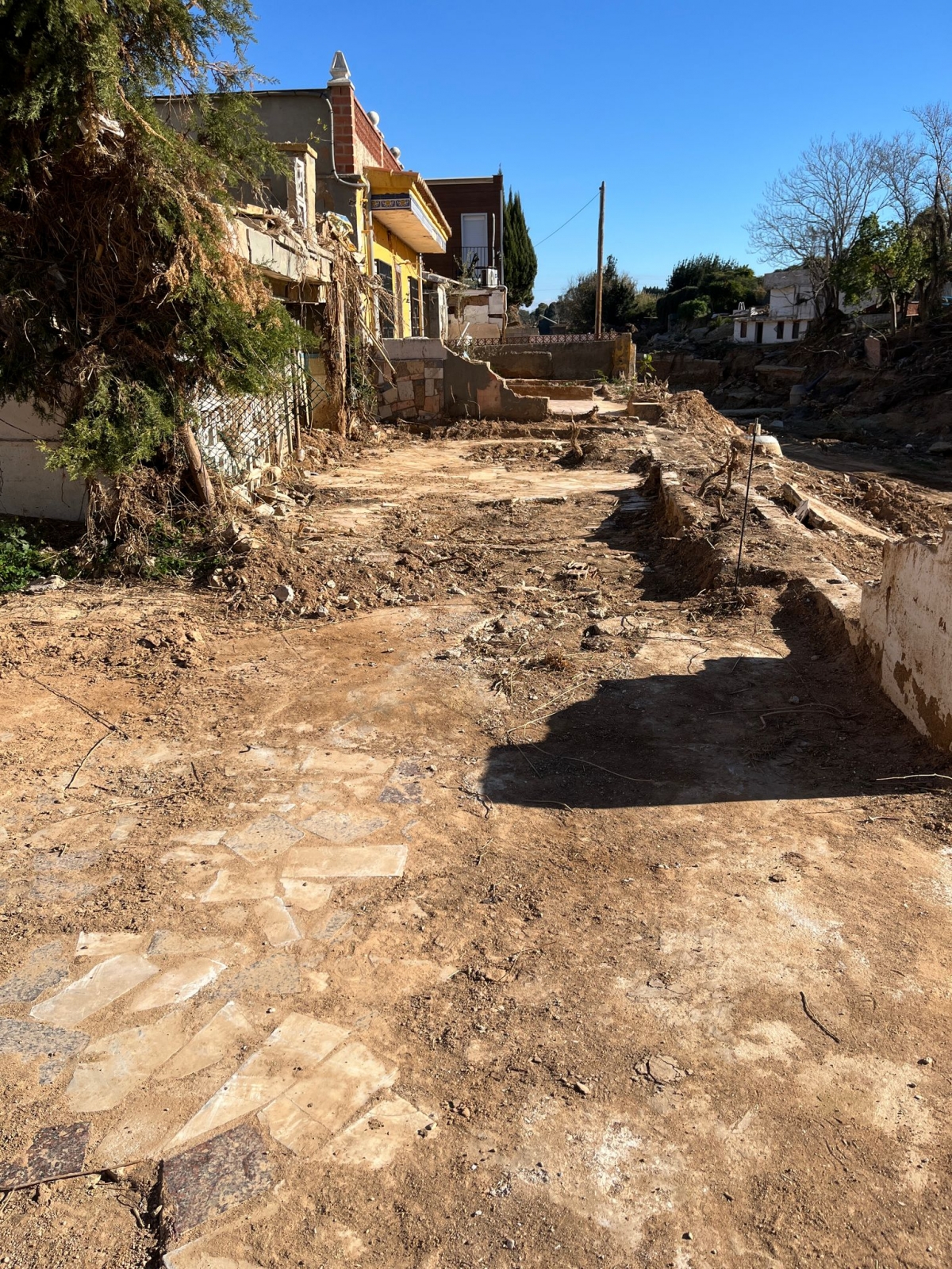 La calle Siete afectada por la Dana