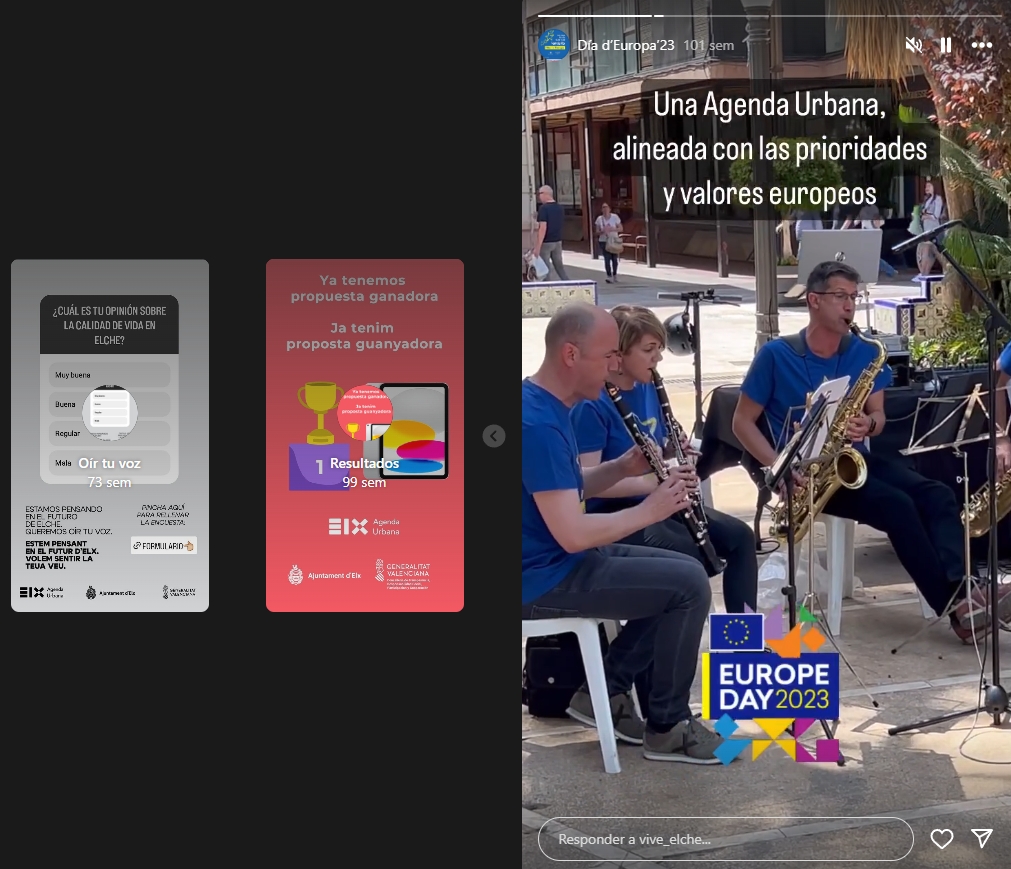 Historias pasadas de la Agenda Urbana en la cuenta.