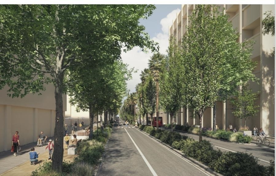 Simulación de la Av. Pérez Galdós