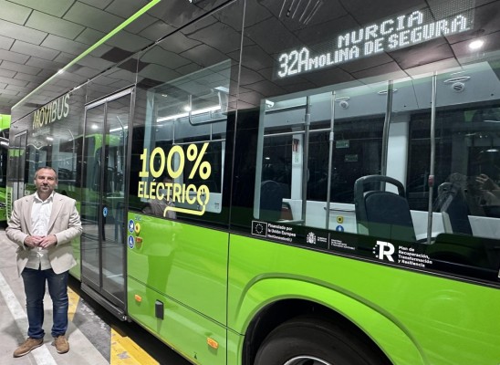 Los nuevos autobuses eléctricos realizarán la ruta Murcia-Molina esta semana para probar su autonomía