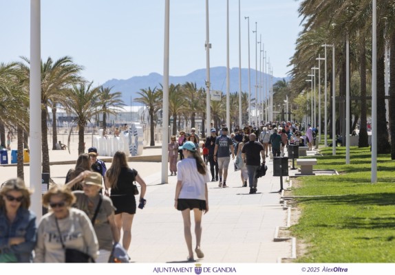 Gandia aconsegueix un 89% d’ocupació en Setmana Santa i consolida la seua estratègia turística anual