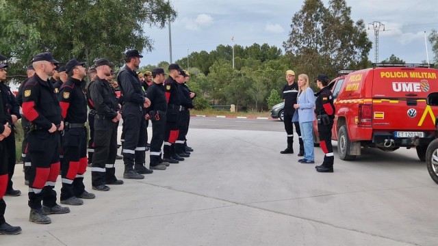 Los 75 efectivos de la UME desplegados en la Región por el apagón eléctrico ya están en su base de Valencia