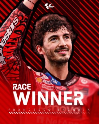 Bagnaia suma su novena victoria y se acerca a Martín; Pedro Acosta es tercero en MotoGP 