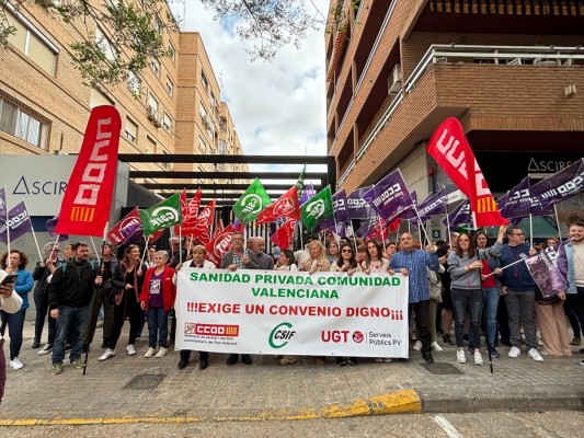 CCOO, UGT y CSIF denuncian que el personal de la sanidad privada tiene los sueldos congelados desde 2016