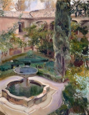 La Alhambra adquiere el cuadro de Sorolla 'Jardín de Lindaraja'