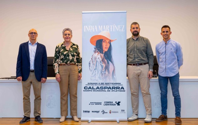 India Martínez ofrecerá en Calasparra, el 6 de septiembre, su único concierto en la Región