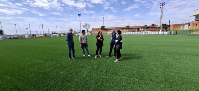 Castelló avanza a buen ritmo la renovación de los campos de césped artificial del Chencho