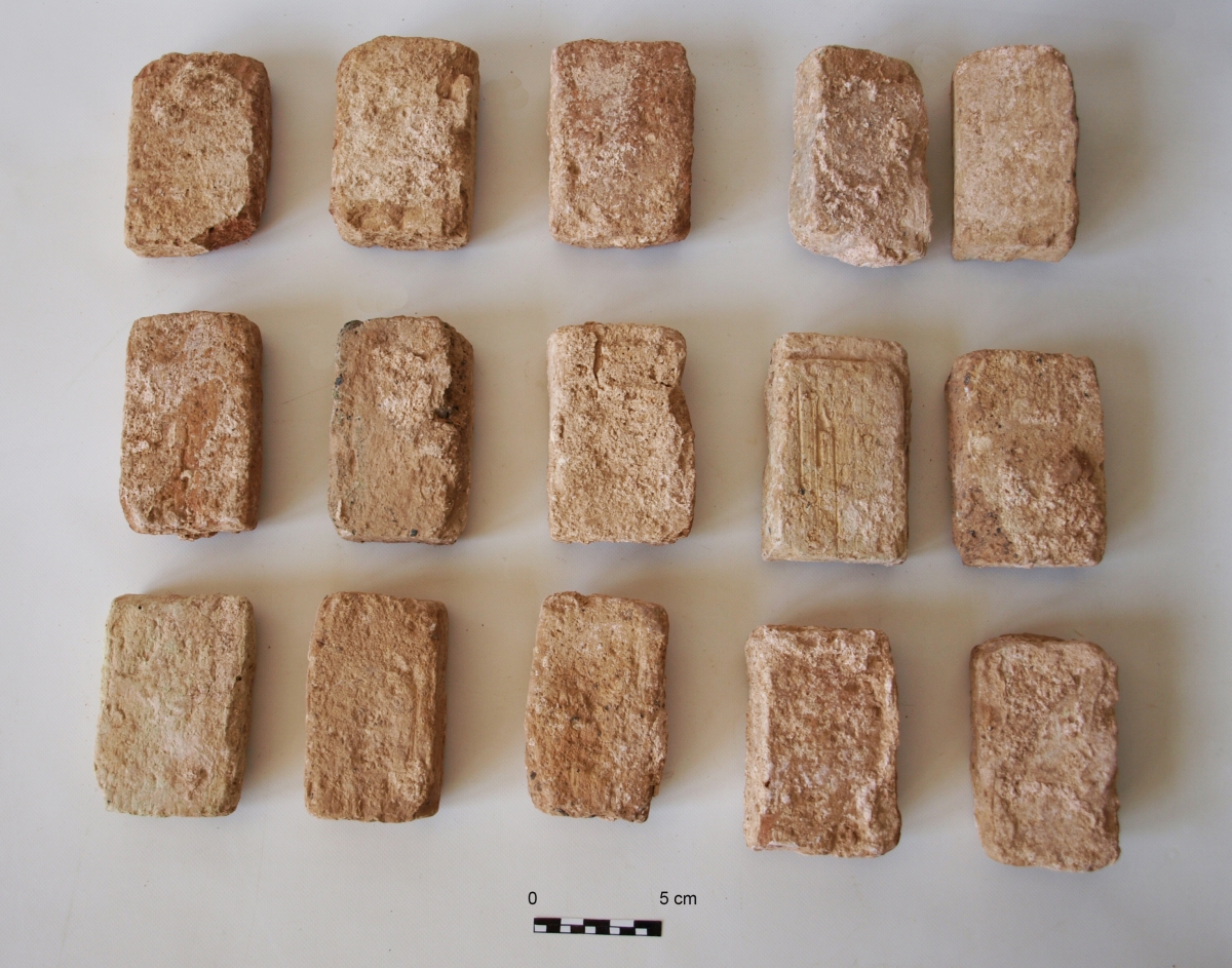 Fragmentos de laterculi hallados en Quart de Poblet. - Foto: AYUNTAMIENTO DE QUART DE POBLET Fragmentos de laterculi hallados en Quart de Poblet.