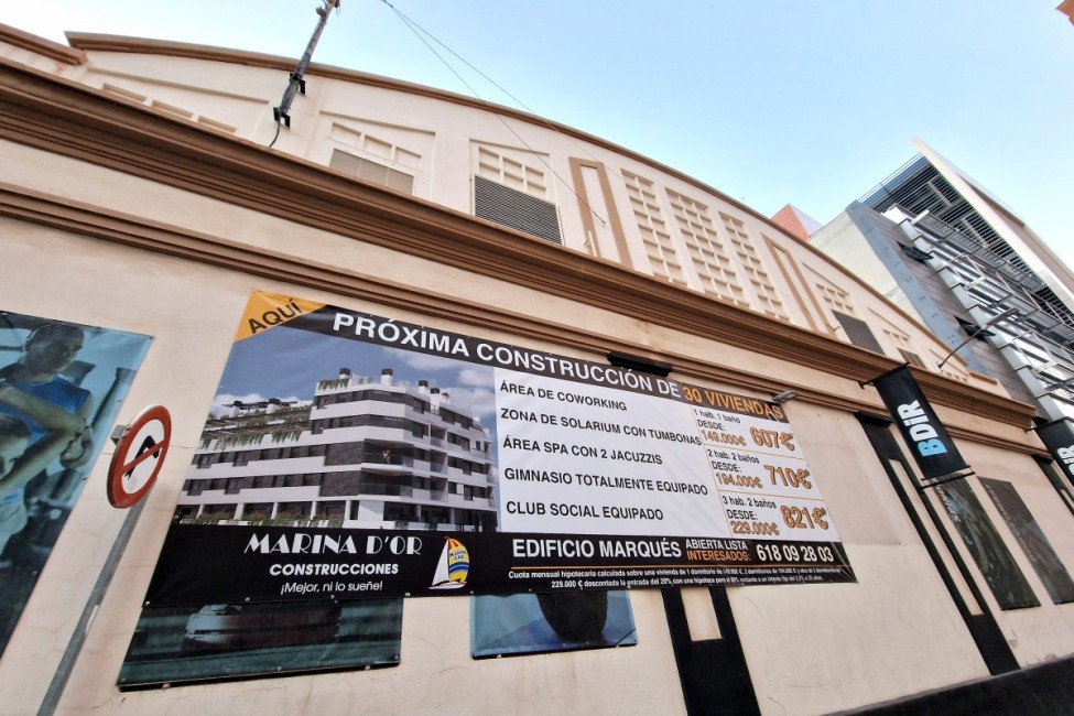 Una de las nuevas promociones en proyecto, en el centro de Castelló.  - Foto: ANTONIO PRADAS