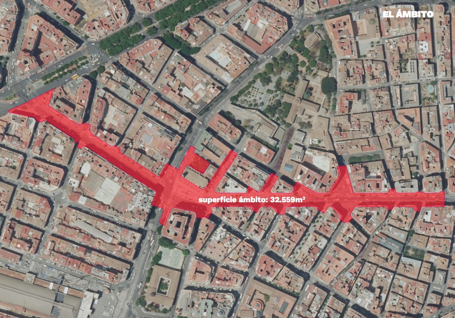 Ámbito de actuación - Foto: AYUNTAMIENTO DE VALÈNCIA Ámbito de actuación