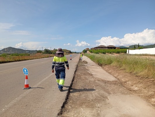 Llíria inicia las obras de mejora en la carretera de Vilamarxant
