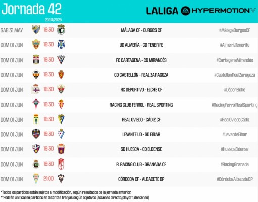 El Levante ya tiene horario para medirse al Eibar en la última jornada de LaLiga Hypermotion